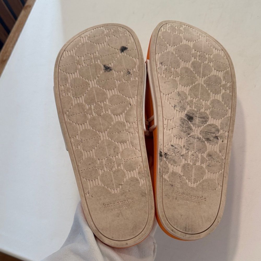 Kate Spade Vibrant Orange Slide Sandals - Picture 4 of 4